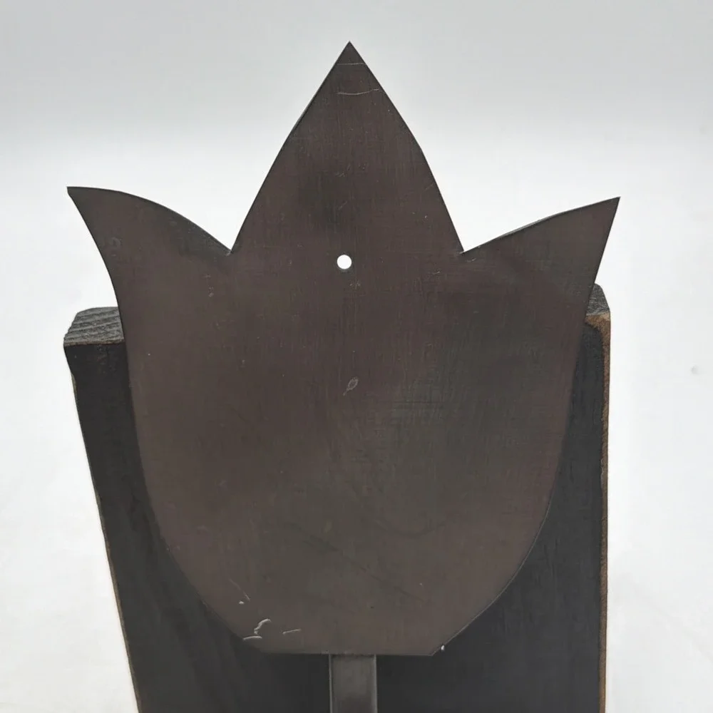 Vintage Tin Tulip Artisan Wall Sconce Candle Holder Primitive Folk Decor